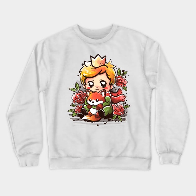 The little prince watercolor Crewneck Sweatshirt by NemiMakeit